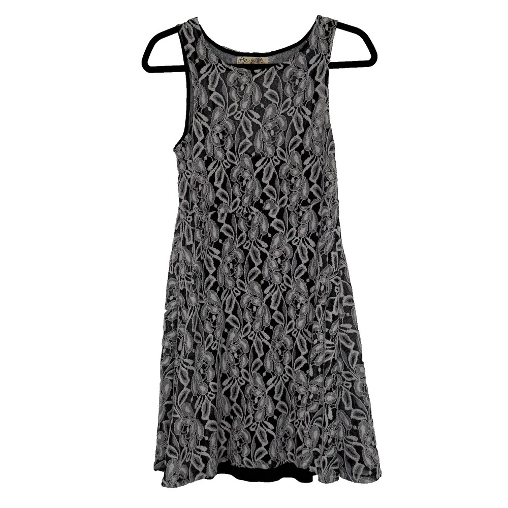 FREE PEOPLE WOMEN'S SIZE XS  BLACK LACE MIDI DRESS TANK LINING COCKTAIL PARTY